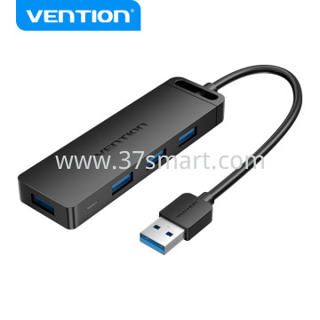 Vention Hub 5 in 1 with 4 ports USB 3.0 0.15mt black CHLBB Schwarz