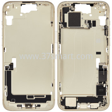 iPhone 15 Plus Middle Cover+Flex Smontato da Cellulare Giallo