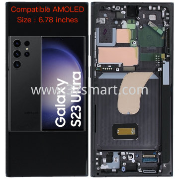 Samsung S23 Ultra S918 Compatible AMOLED 6.78'' Lcd+Touch+Frame Nero