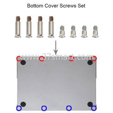 MacBook Pro Bottom Cover Screws 8pcs Argento