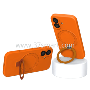 Skin Feel Ring Holder Magsafe Case for iPhone 17 Coral