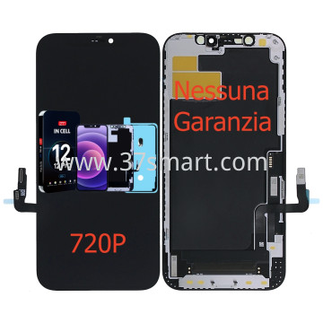 iPhone 12, iPhone 12 Pro ZY Incell Lcd+Touch 720P (Prezzo Fabbrica, NESSUNA GARANZIA) Nero