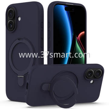 Skin Feel Ring Holder Magsafe Case for iPhone 17 Midnight Blue