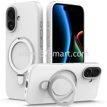 Skin Feel Ring Holder Magsafe Case for iPhone 17 White