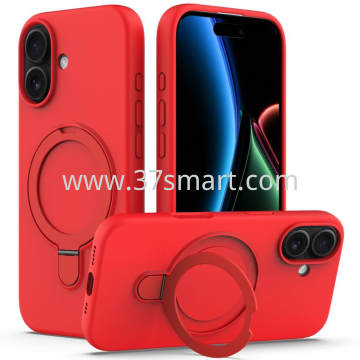Skin Feel Ring Holder Magsafe Case for iPhone 17 Red