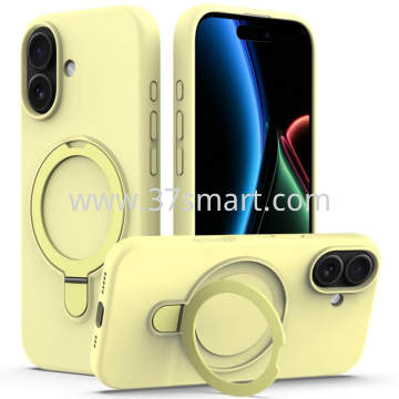 Skin Feel Ring Holder Magsafe Case for iPhone 17 Yellow