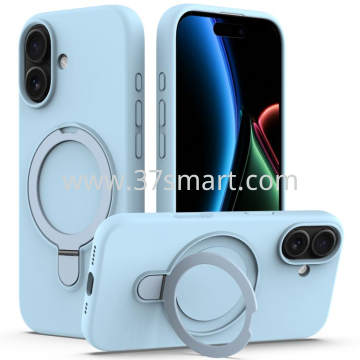 Skin Feel Ring Holder Magsafe Case for iPhone 17 Blue light