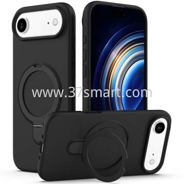 Skin Feel Ring Holder Magsafe Case for iPhone 17 Air Black