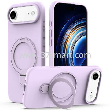 Skin Feel Ring Holder Magsafe Case for iPhone 17 Air Elegant purple