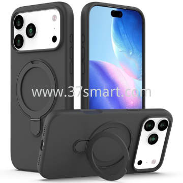 Skin Feel Ring Holder Magsafe Case for iPhone 17 Pro Carbon Black