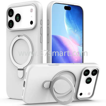 Skin Feel Ring Holder Magsafe Case for iPhone 17 Pro Max White