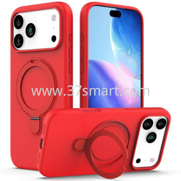 Skin Feel Ring Holder Magsafe Case for iPhone 17 Pro Max Red