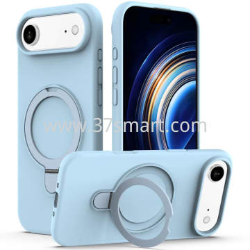 Skin Feel Ring Holder Magsafe Case for iPhone 16e Blue light
