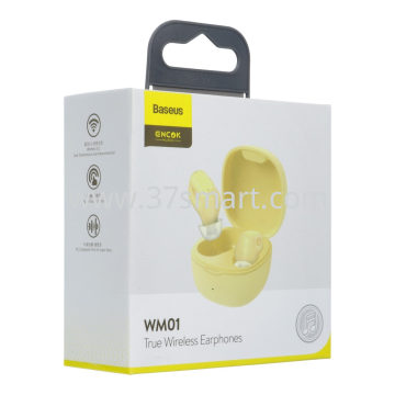 Baseus Bowie WM01 True Wireless Earphones Yellow
