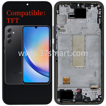 Samsung A34 5G 2023 A346 Compatible TFT Lcd+Touch+Frame Black
