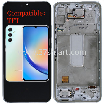 Samsung A34 5G 2023 A346 Compatible TFT Lcd+Touch+Frame Silver