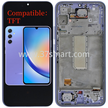 Samsung A34 5G 2023 A346 Compatible TFT Lcd+Touch+Frame Purple