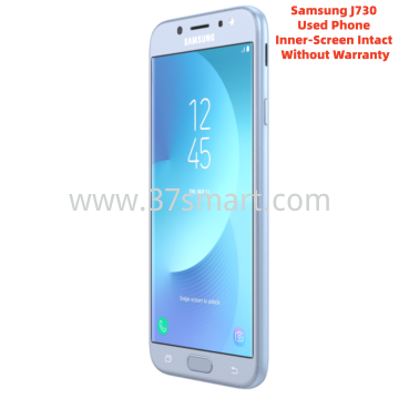 Samsung J730 Used Phone Inner-Screen Intact Without Warranty Blue