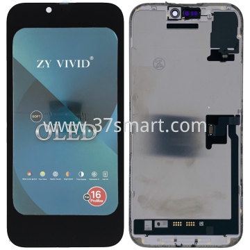 iPhone 16 Pro Max ZY Compatible 120hz Soft-Oled Lcd+Touch Nero
