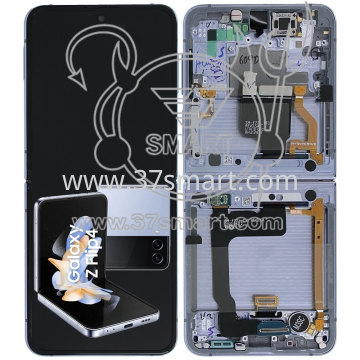 Samsung Z Flip 4 2022 F721 Service Pack Display (Assembled) Blue