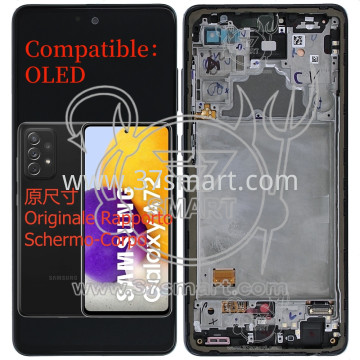 Samsung A725F, A726B Compatible Oled Lcd+Touch+Frame Black