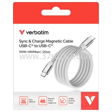 Verbatim USB 2.0, USB-C/USB-C 480Mbit/s, 100W PD 1.2m Grey