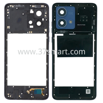 Motorola G84 5G Middle Cover+Camera Lens Black